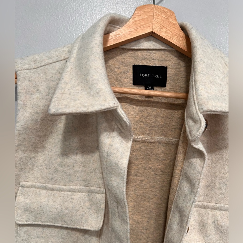Love Tree Soft Heather beige flannel women vest - Medium - Picture 3 of 12